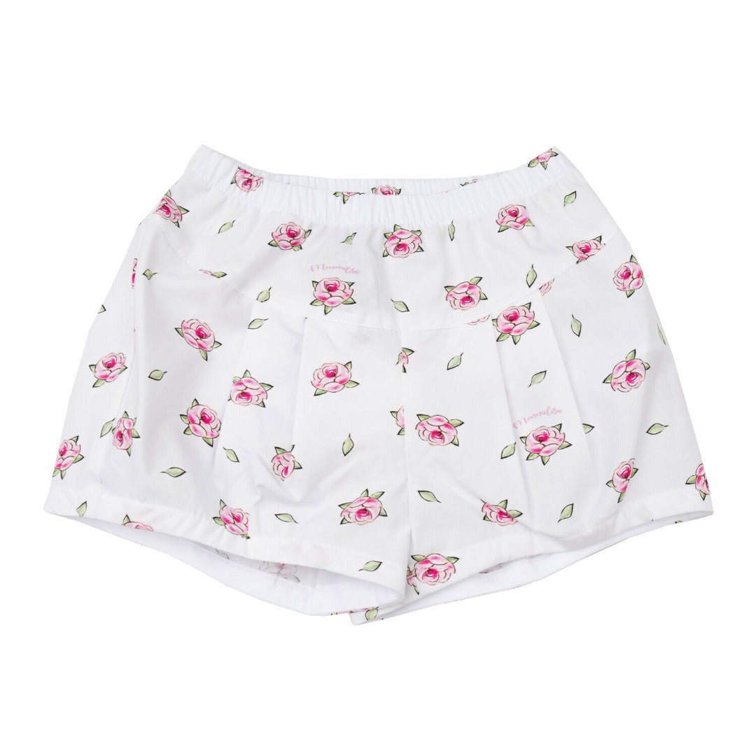 Shorts con stampa a fiori