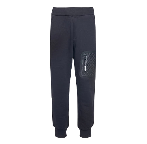 Pantalone bambino Moncler jogger in cotone Nero