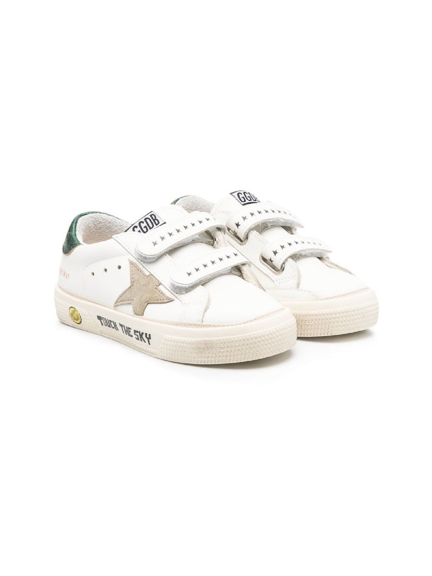 Sneakers con strappo in pelle