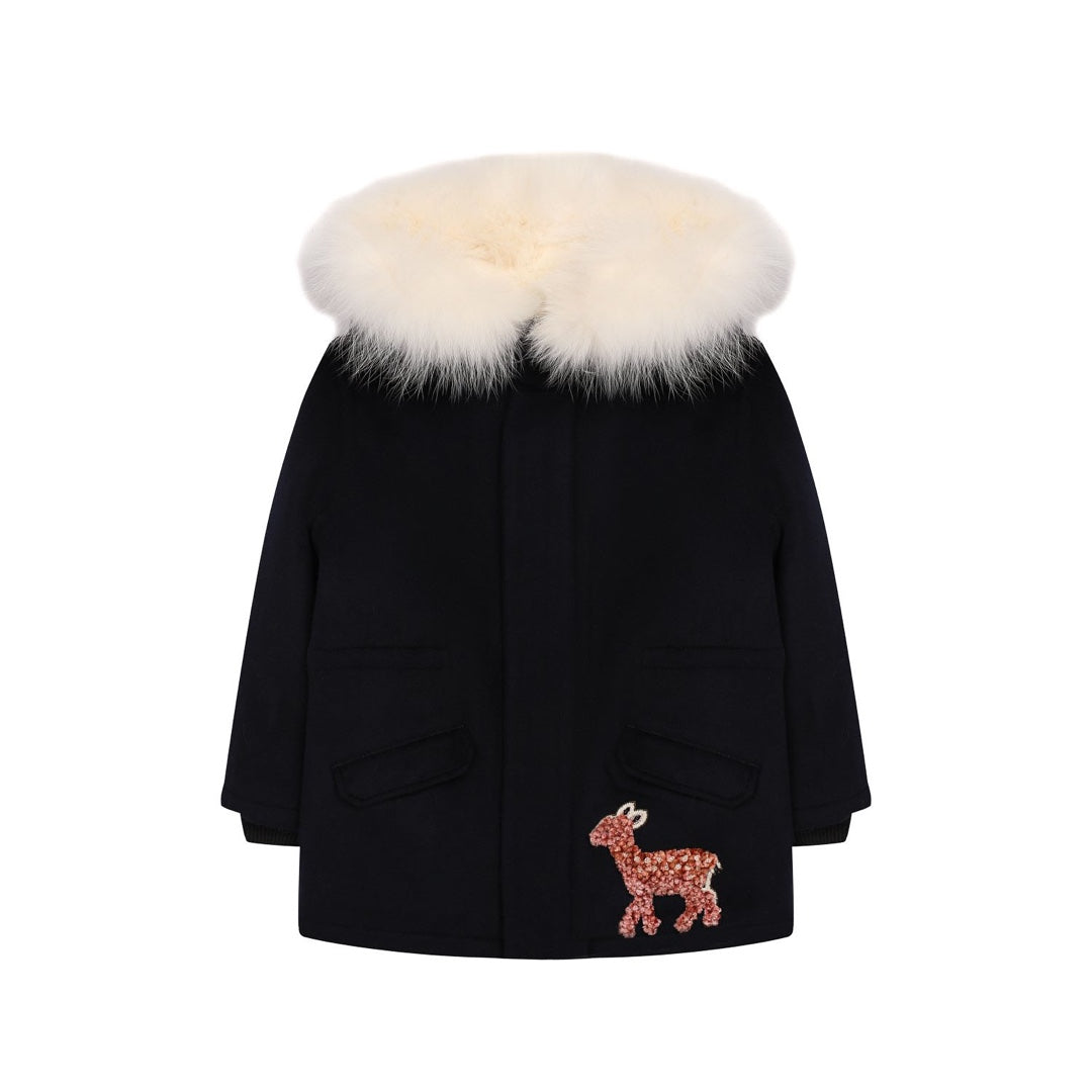 Parka Bambina blu navy