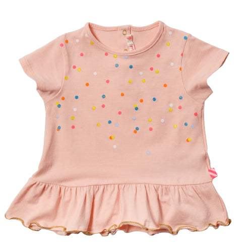 T-shirt neonata con stampa multicolore