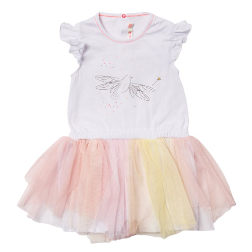 Abito neonata con tulle multicolore