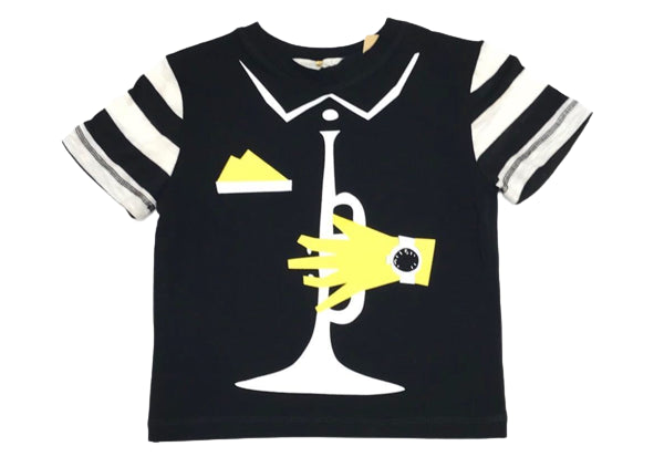 T-shirt nera maniche corte bambino