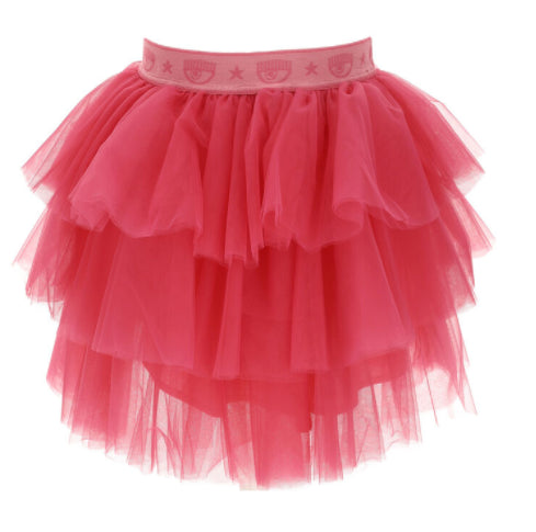 Gonna in tulle con logo