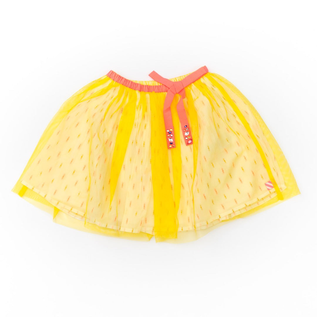 Gonna giallo con tulle